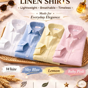 Premium Linen Shirts Combo Pack of 4 Breathable Daily Wear - Image 1