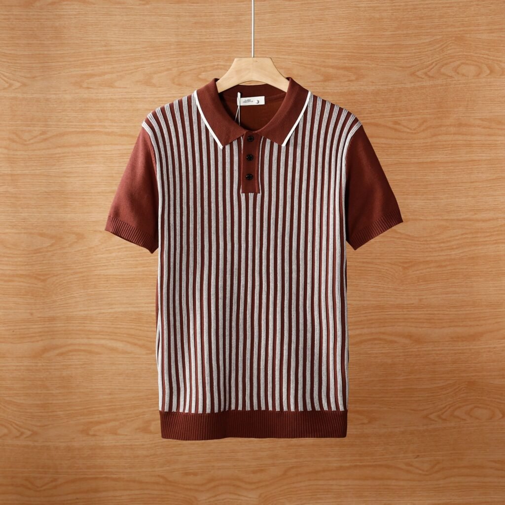 Cool Silk Knitted Jacquard Business Polo T-Shirts Pack of 4