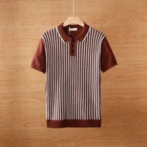 Cool Silk Knitted Jacquard Business Polo T-Shirts Pack of 4 - Image 6