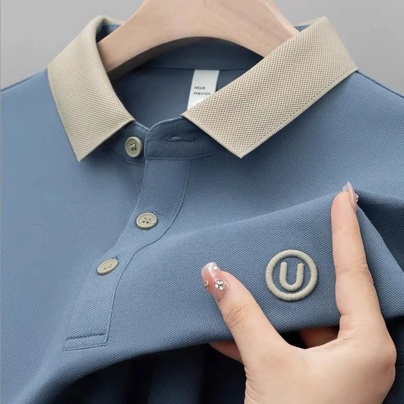 Premium Short Sleeve Men's Polo Shirt Soft Cotton Blend Style