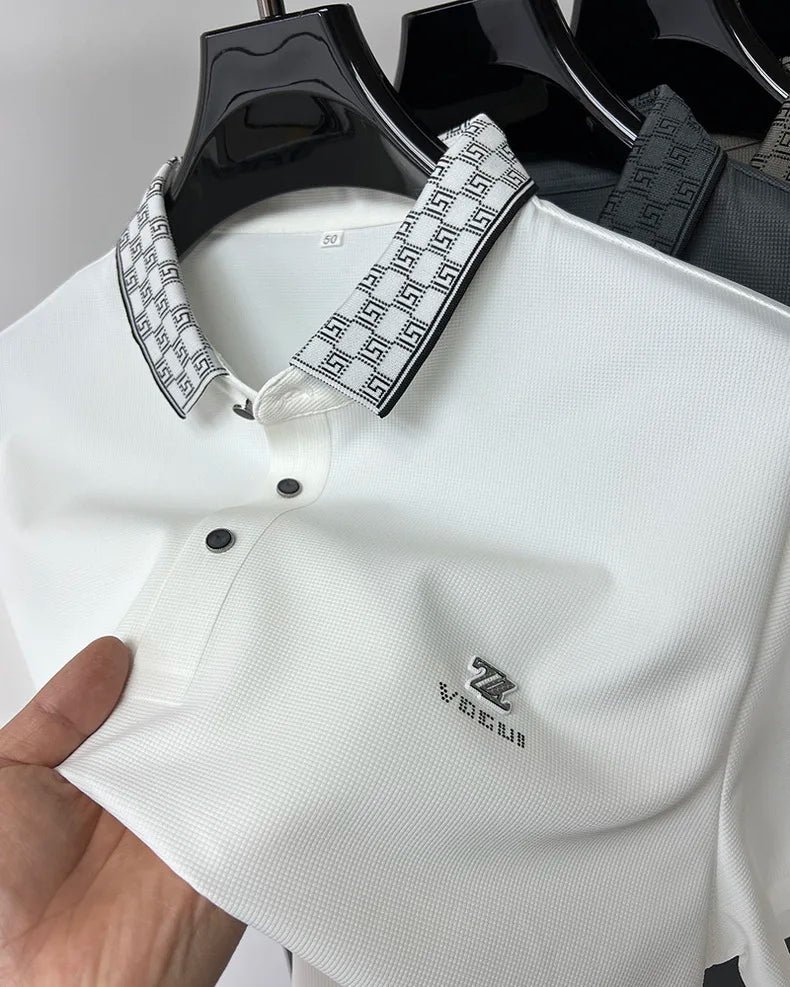 Premium Men's Short Sleeve Polo Shirt Stylish Breathable Casual Wear
