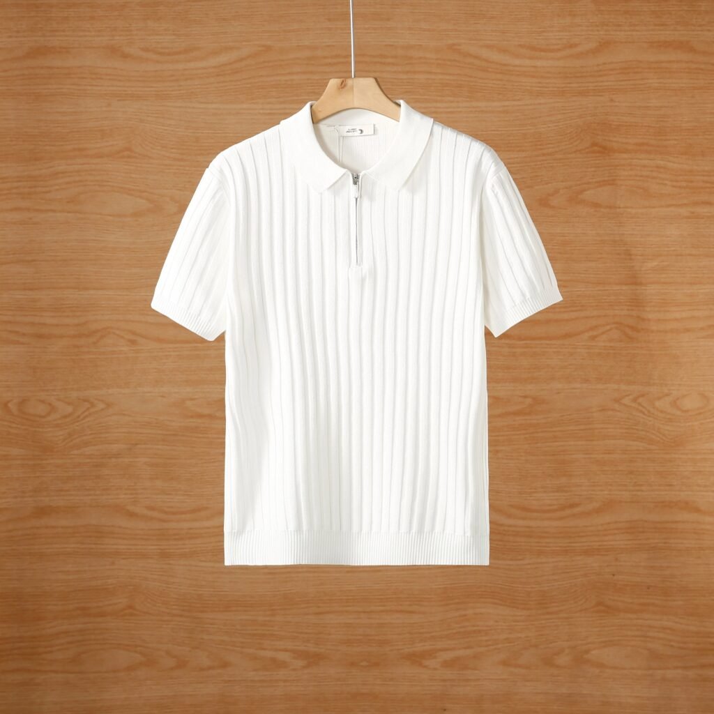 Half Zip Short Sleeve Men's Polo Shirt Pack of Four
