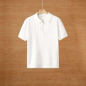 Half Zip Short Sleeve Men's Polo Shirt Pack of Four - Image 6