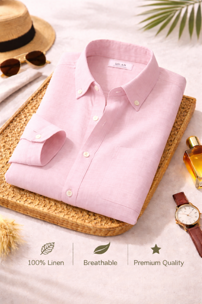 Premium Linen Shirt Combo Pack for Men (4 Piece Set)