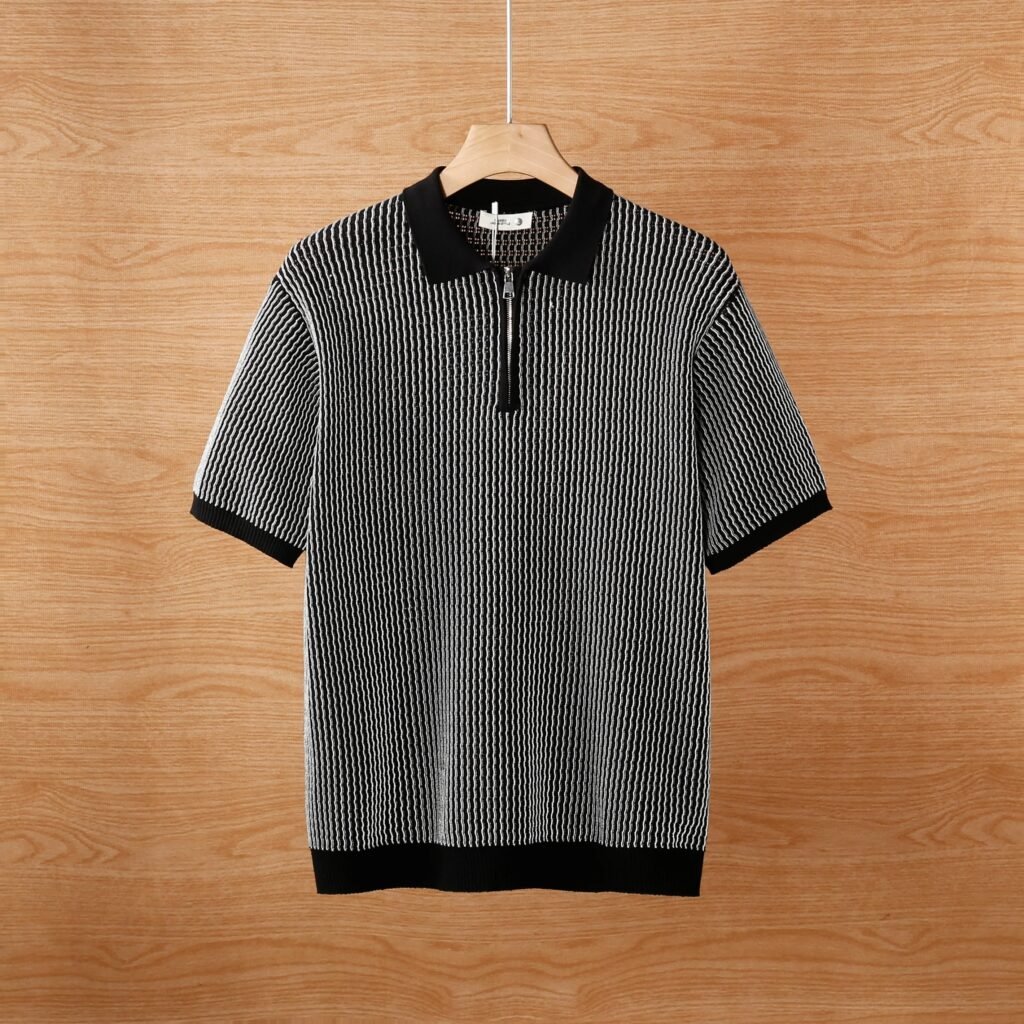Men's Knitted Hollow Ice Silk Polo Shirt 4-Pack Set