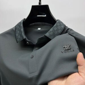 Premium Men's Short Sleeve Polo Shirt Stylish Breathable Casual Wear - Image 4