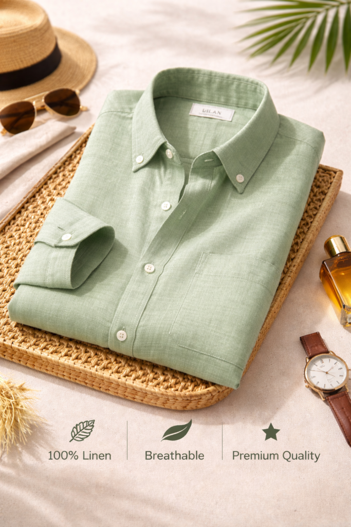 Premium Linen Shirt Combo Pack for Men (4 Piece Set)