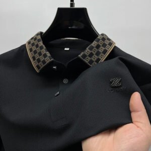 Premium Men's Short Sleeve Polo Shirt Stylish Breathable Casual Wear - Image 3
