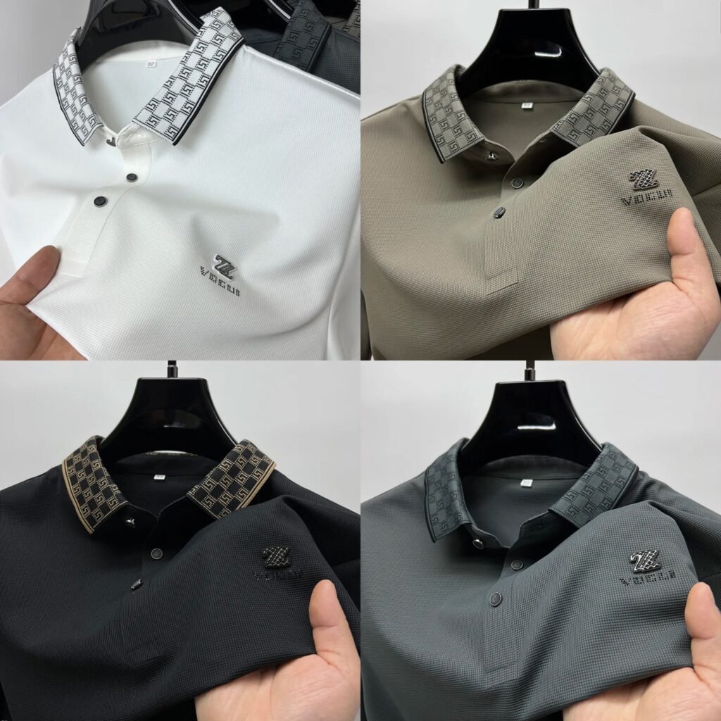 Premium Men's Short Sleeve Polo Shirt Stylish Breathable Casual Wear
