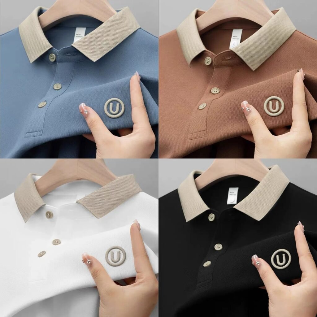 Premium Short Sleeve Men's Polo Shirt Soft Cotton Blend Style