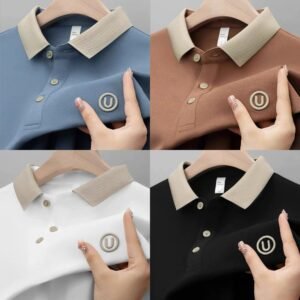 Premium Short Sleeve Men's Polo Shirt Soft Cotton Blend Style - Image 2