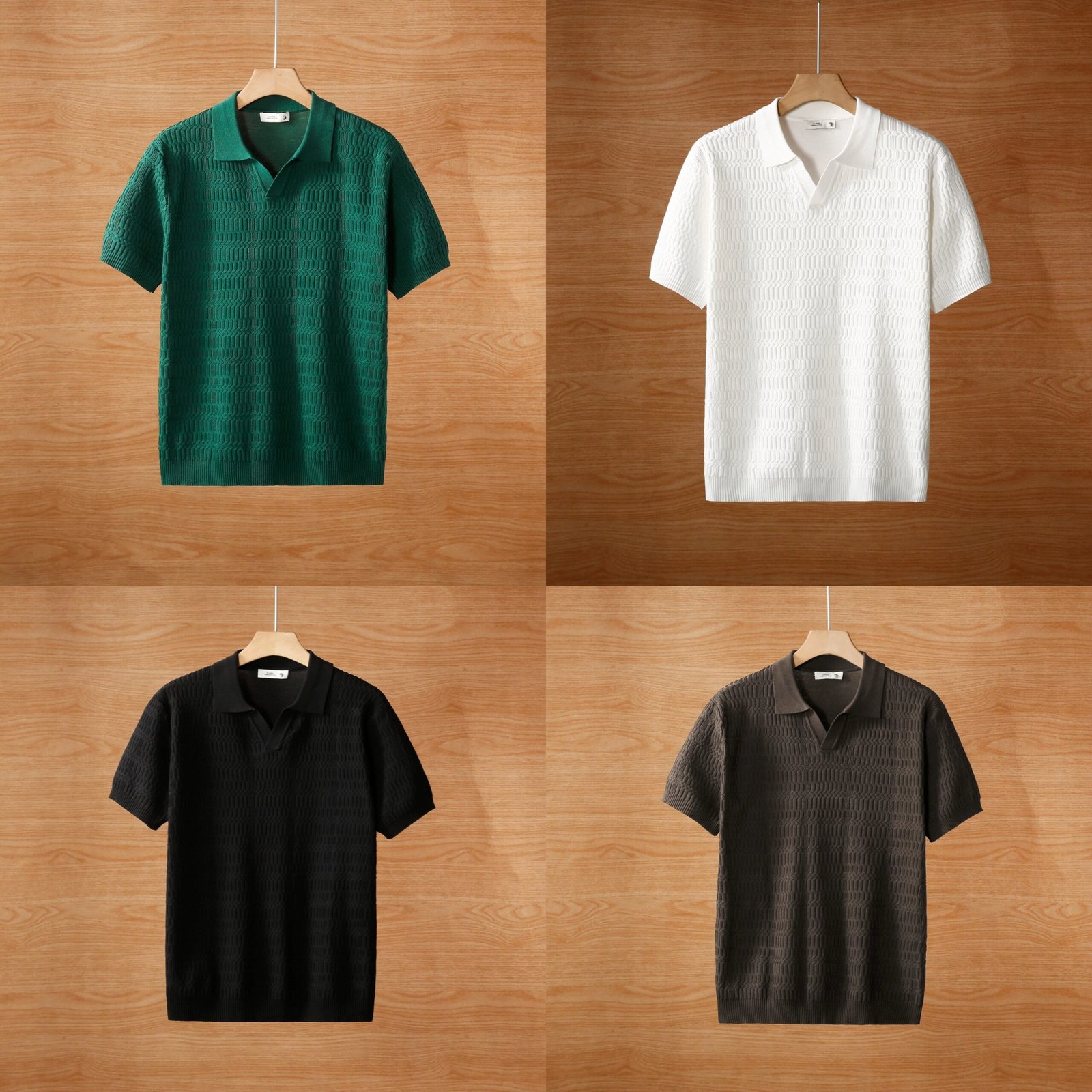 Premium Men's Lapel Short Sleeved Polo T-Shirt Pack of 4 - Image 1
