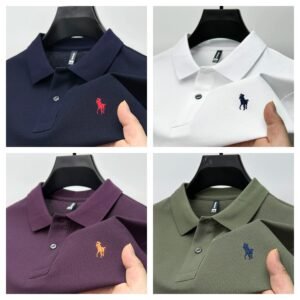 Summer Business Casual Men's Polo T-Shirts (Pack of 4) - Image 2
