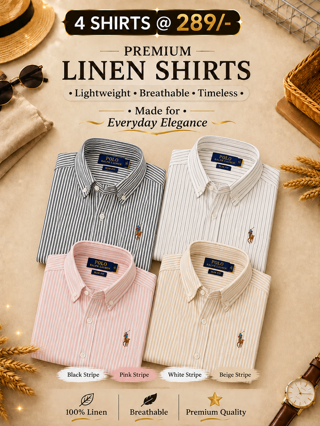 RL Navy Pin Stripe 4 Shirt - Image 1