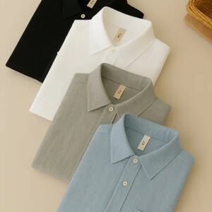FF4U Premium Cotton Linen Long Sleeve Shirts Pack of 4 - Image 2