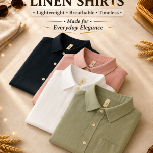 DDSOL Cotton Linen Gradient Shirt Pack of 4 - Image 1