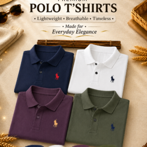 Summer Business Casual Men's Polo T-Shirts (Pack of 4) - Image 1