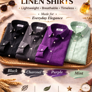 Premium Linen Shirt Combo Pack for Men - Set of 4 - Image 1