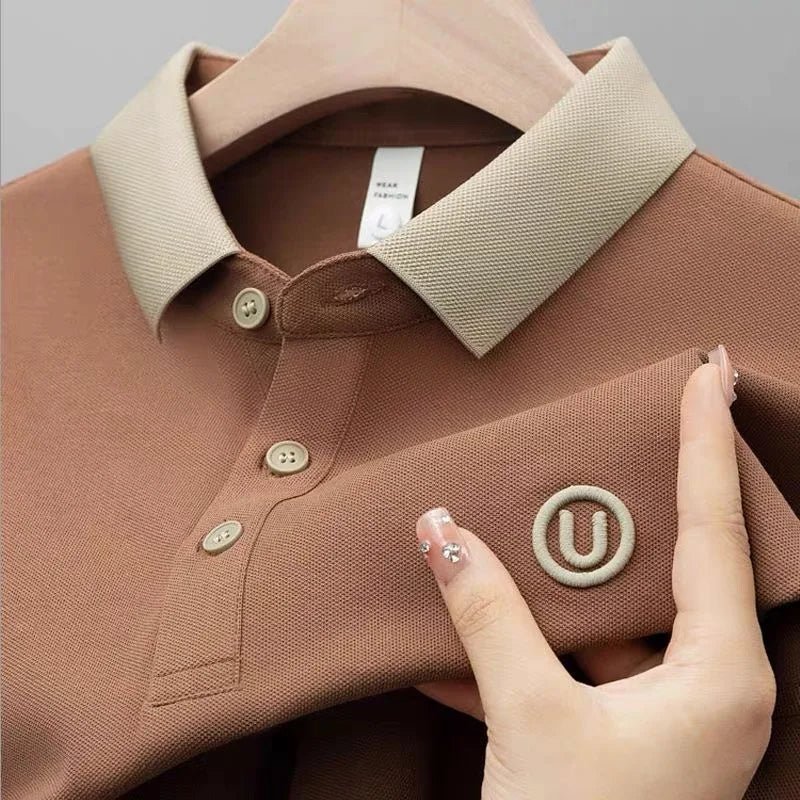 Premium Short Sleeve Men's Polo Shirt Soft Cotton Blend Style