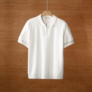 Summer Color-Blocked Zip Polo Shirt Pack of 4 for Men - Image 6