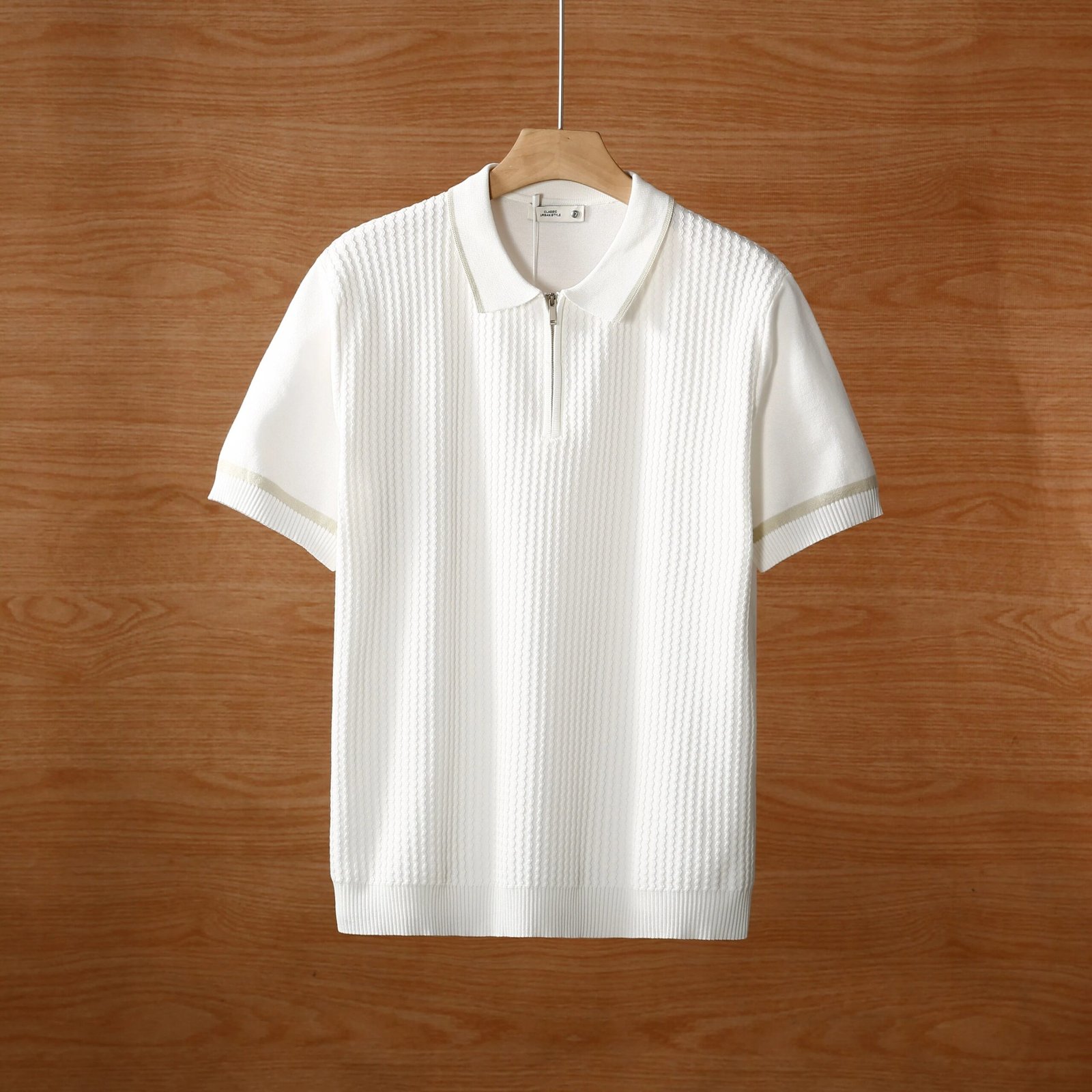 Summer Color-Blocked Zip Polo Shirt Pack of 4 for Men - Image 6