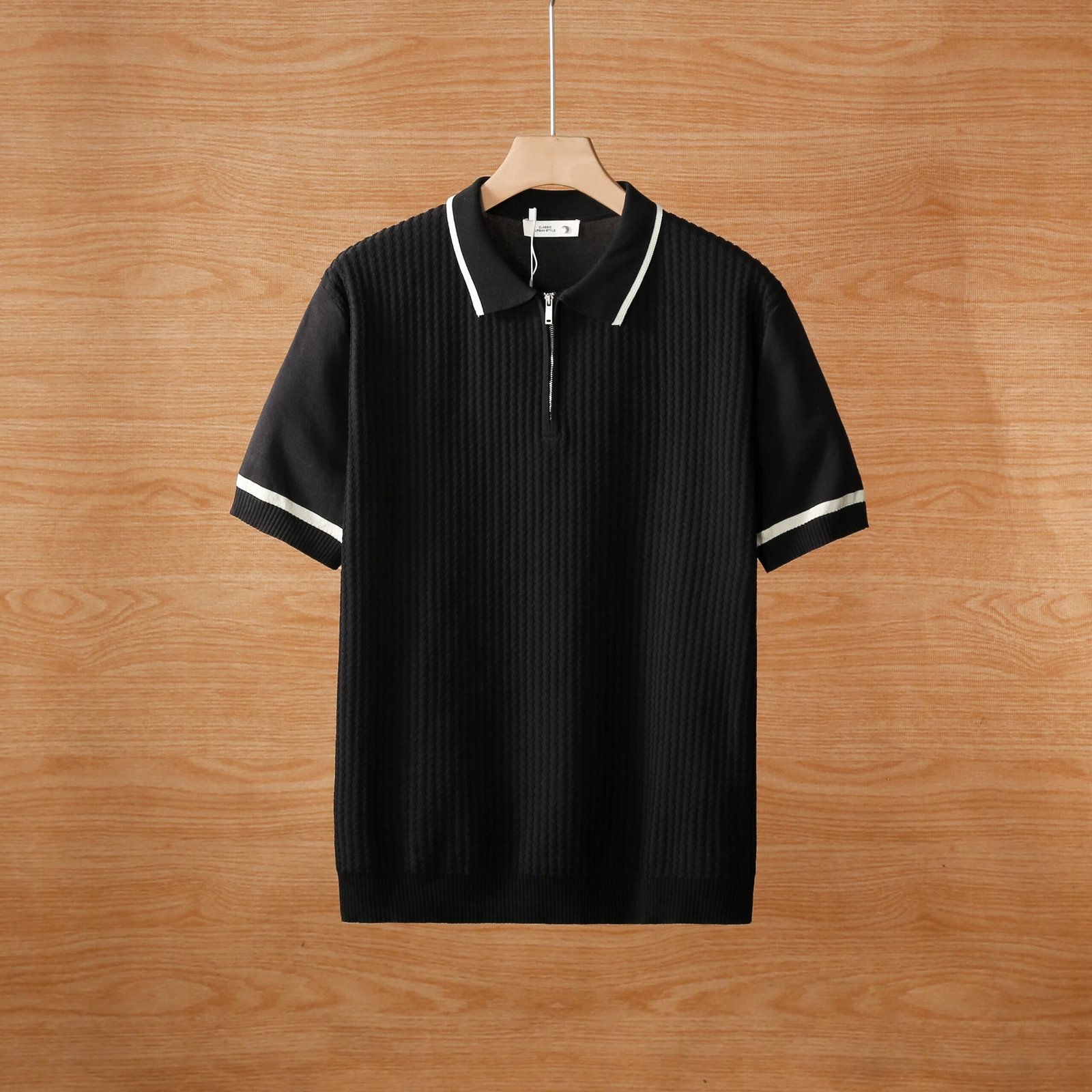 Summer Color-Blocked Zip Polo Shirt Pack of 4 for Men - Image 5