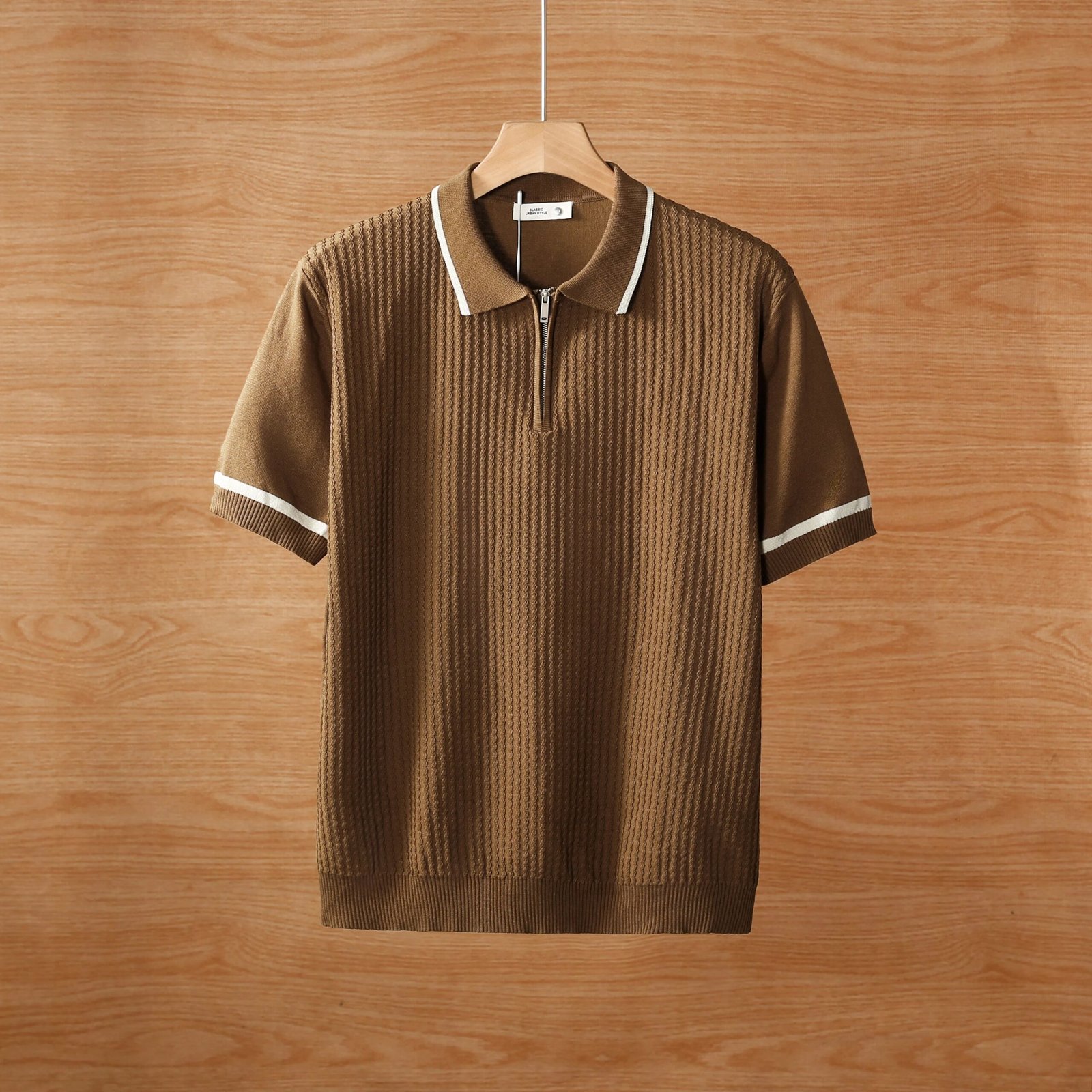 Summer Color-Blocked Zip Polo Shirt Pack of 4 for Men - Image 3