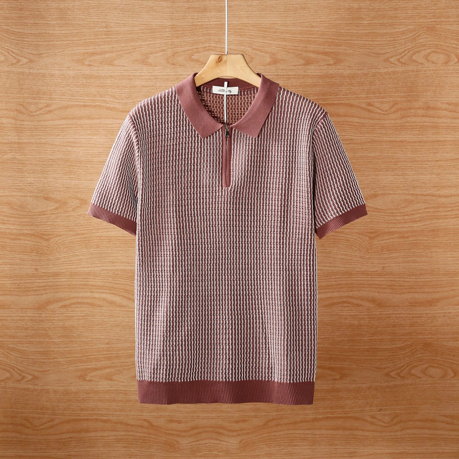 Men's Knitted Hollow Ice Silk Polo Shirt 4-Pack Set - Image 4