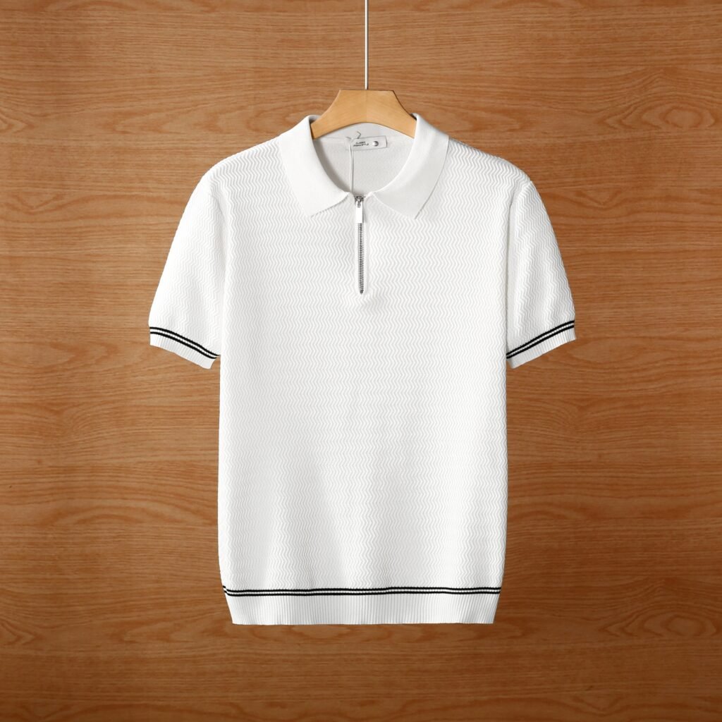 Men's Summer Contrast Collar Polo T-Shirt Pack - 4 Pieces