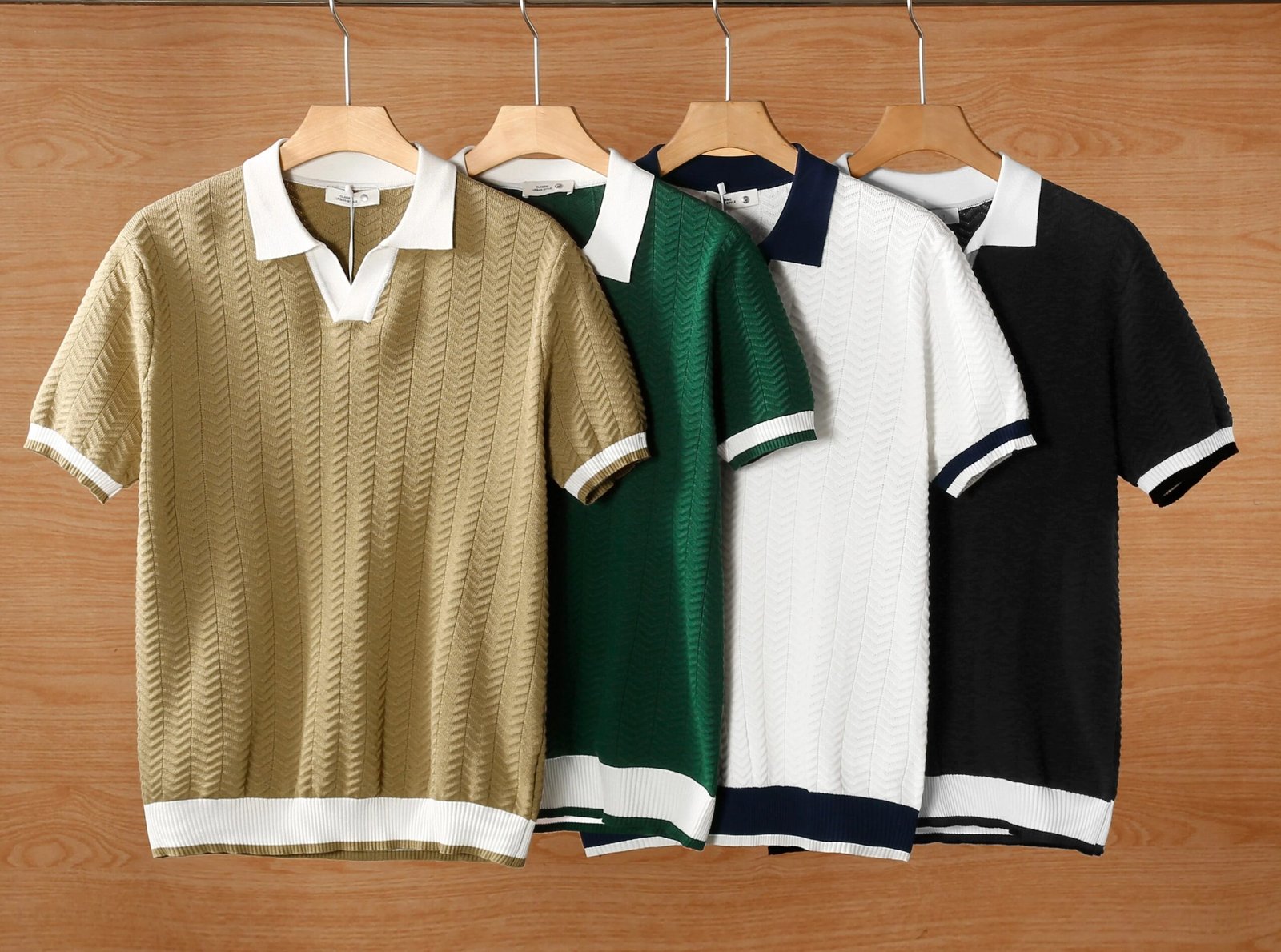 Stylish Breathable Color Blocked Men's Polo T-Shirt Pack of 4 - Image 3