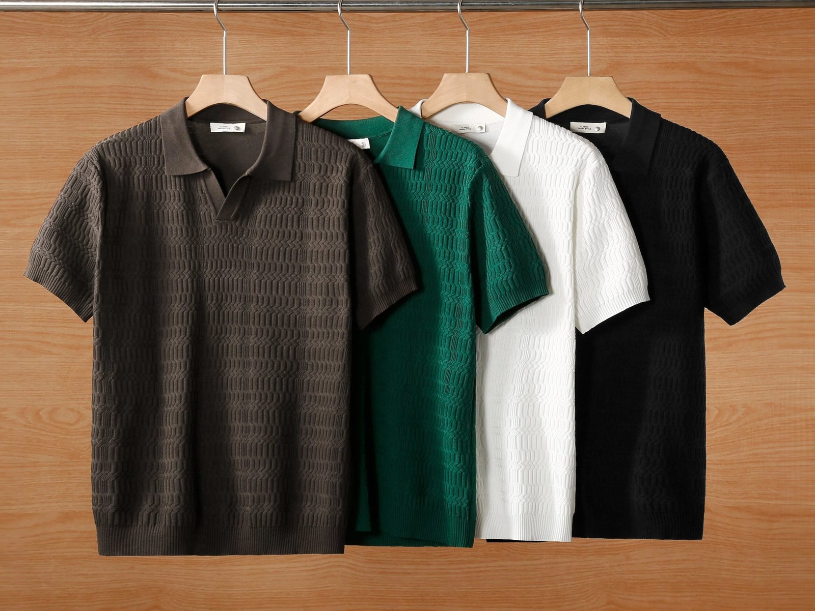 Premium Men's Lapel Short Sleeved Polo T-Shirt Pack of 4 - Image 2