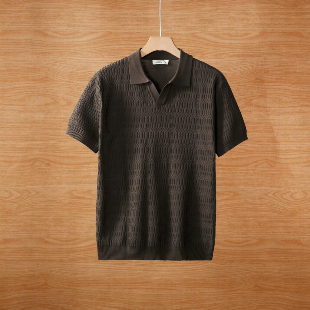 Premium Men's Lapel Short Sleeved Polo T-Shirt Pack of 4