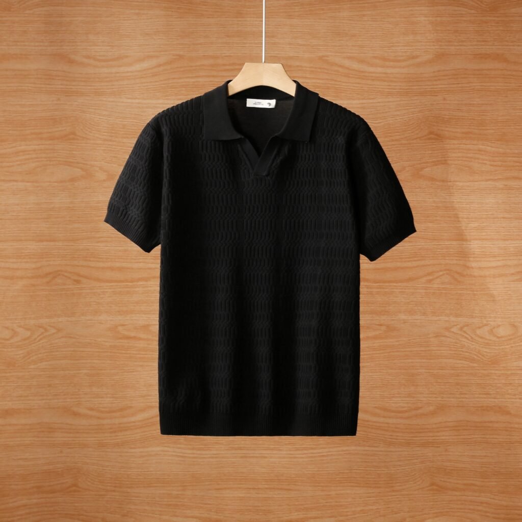 Premium Men's Lapel Short Sleeved Polo T-Shirt Pack of 4