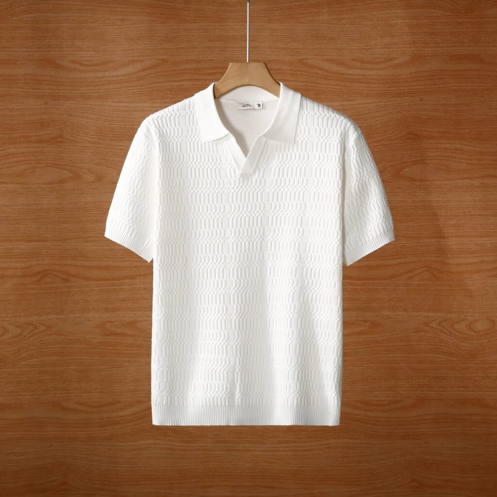 Premium Men's Lapel Short Sleeved Polo T-Shirt Pack of 4