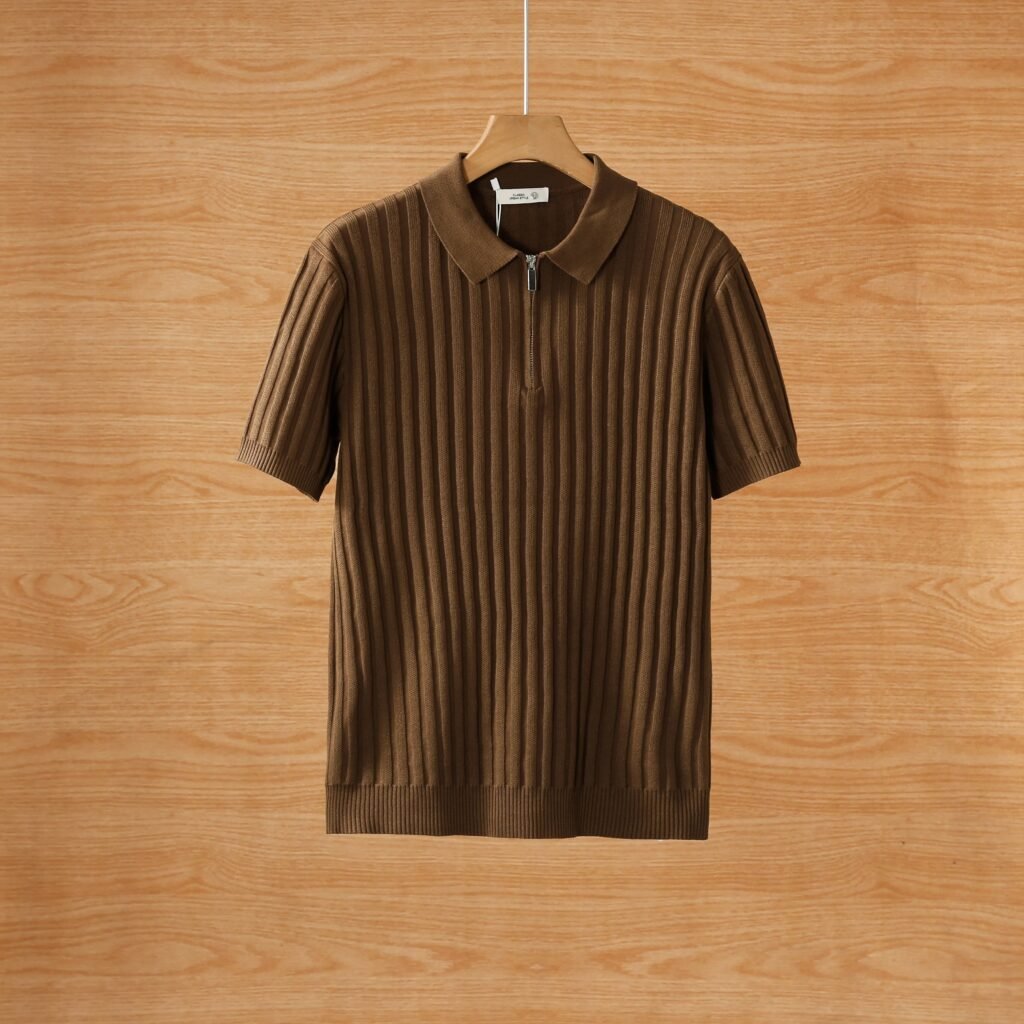 Half Zip Short Sleeve Men's Polo Shirt Pack of Four