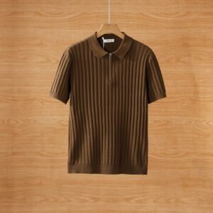 Half Zip Short Sleeve Men's Polo Shirt Pack of Four - Image 5