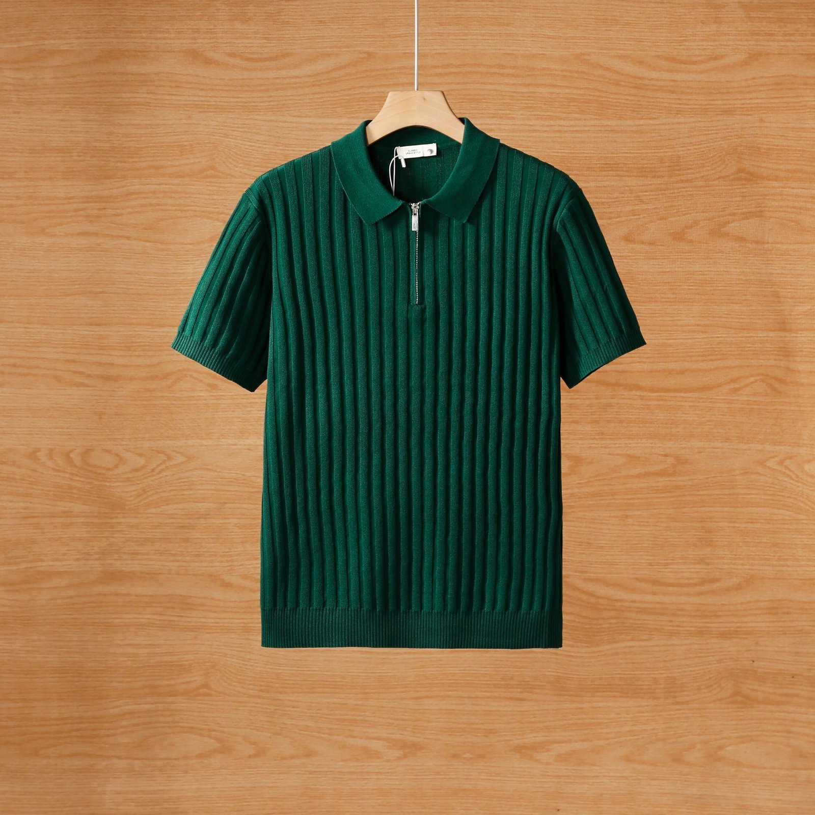 Half Zip Short Sleeve Men's Polo Shirt Pack of Four - Image 4