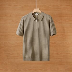 Half Zip Short Sleeve Men's Polo Shirt Pack of Four - Image 3