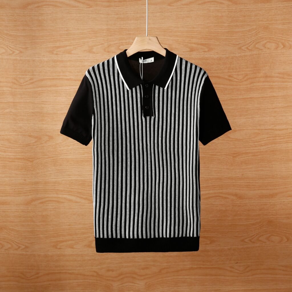 Cool Silk Knitted Jacquard Business Polo T-Shirts Pack of 4