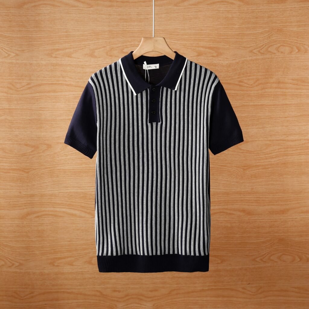 Cool Silk Knitted Jacquard Business Polo T-Shirts Pack of 4