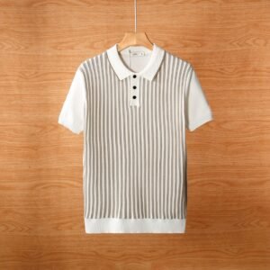 Cool Silk Knitted Jacquard Business Polo T-Shirts Pack of 4 - Image 3