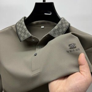 Premium Men's Short Sleeve Polo Shirt Stylish Breathable Casual Wear - Image 5